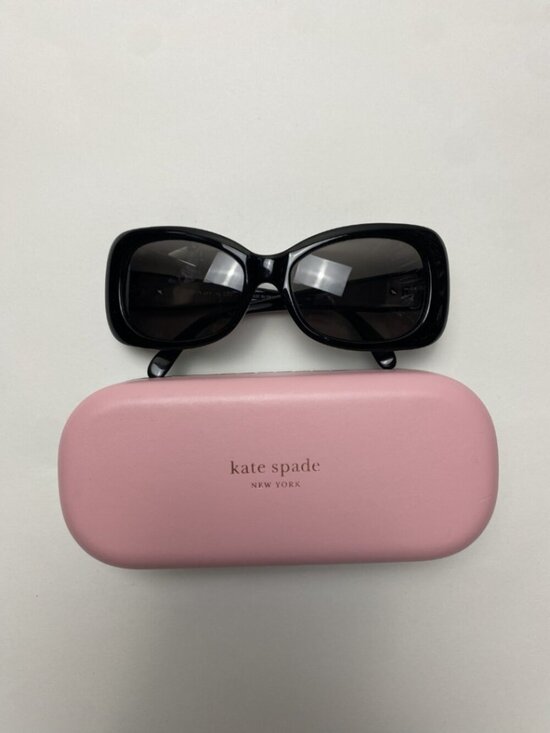 Kate Spade New York Black Oversized Sunglasses w/ Pink Case